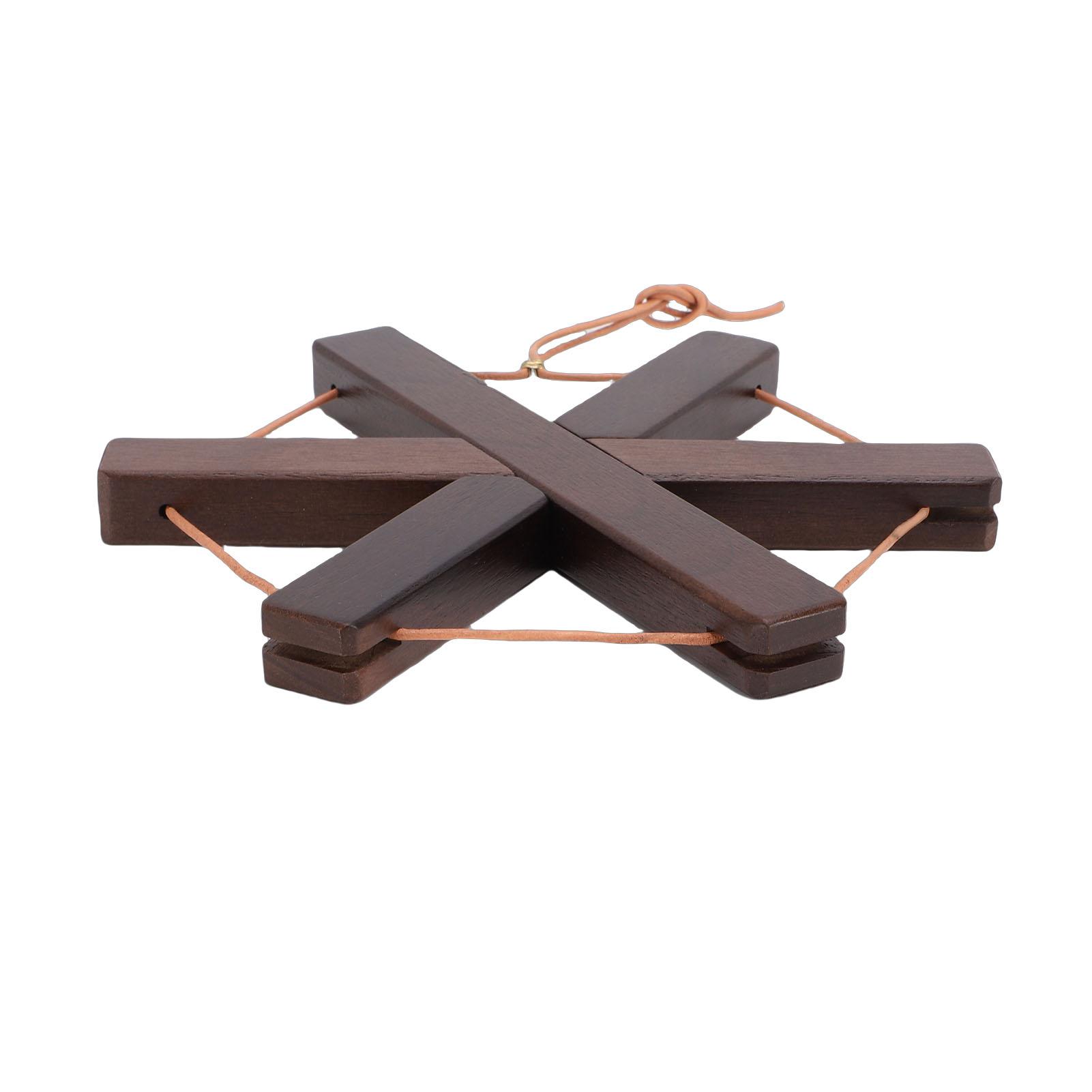 Wooden Hexagonal Trivet Pad Non Slip Heat Resist Hot Pot Holder Cup Mat Kitchen Utensil