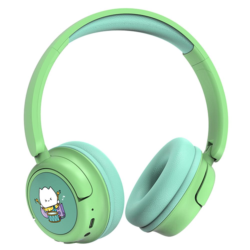 

WIWU KTD-2 Kids Over-Ear Bluetooth-compatible Headphone Wireless Earphone Children Music Headset Green
