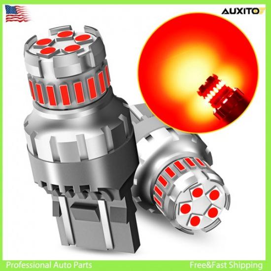 AUXITO 2x 7444 7443 7440 RED LED Flash Strobe Blinking Stop Brake light Bulbs