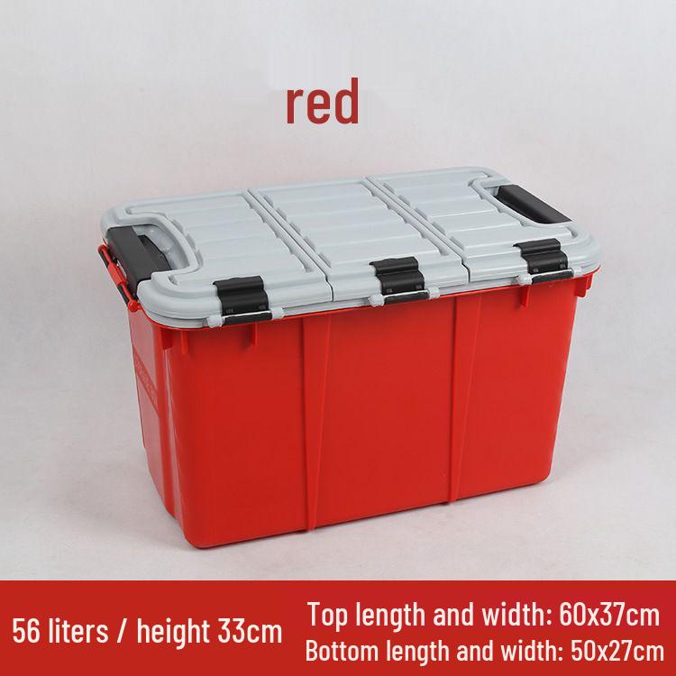 Double-Layer Car Trunk and Camping Organizer Box Double-layer 44x40x30cm Three-in-One
