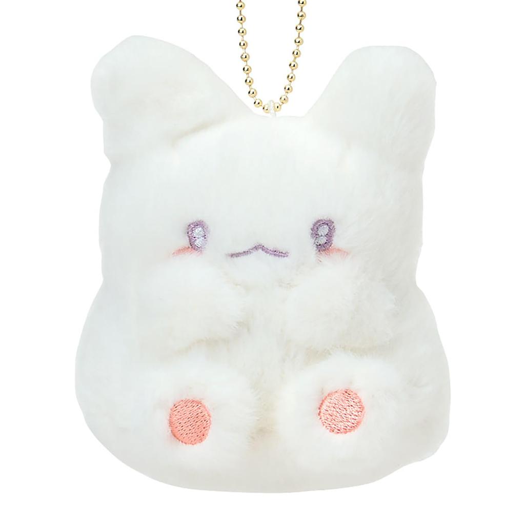 Sanrio Mascot Holder On a Fluffy White Hanamaru Ghost 575933 (Napping Cloud)