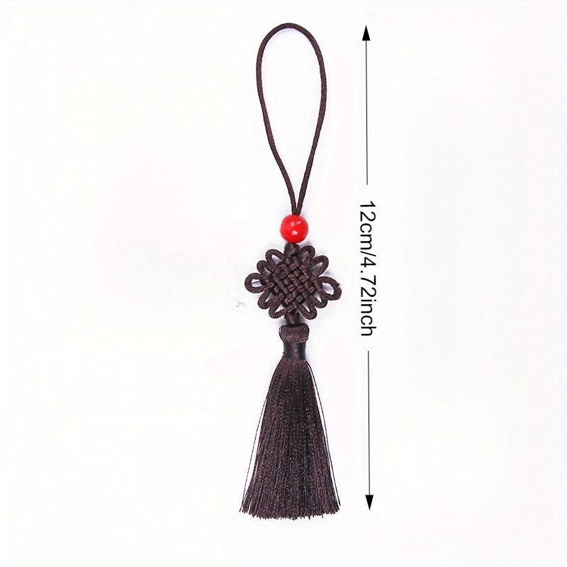 DIY Handgeknüpfter chinesischer Knoten, kleiner chinesischer Knoten Lesezeichen, Quastenanhänger, Taschenanhänger, Handyanhänger, Schreibwarenanhänger, Lesezeichenanhänger