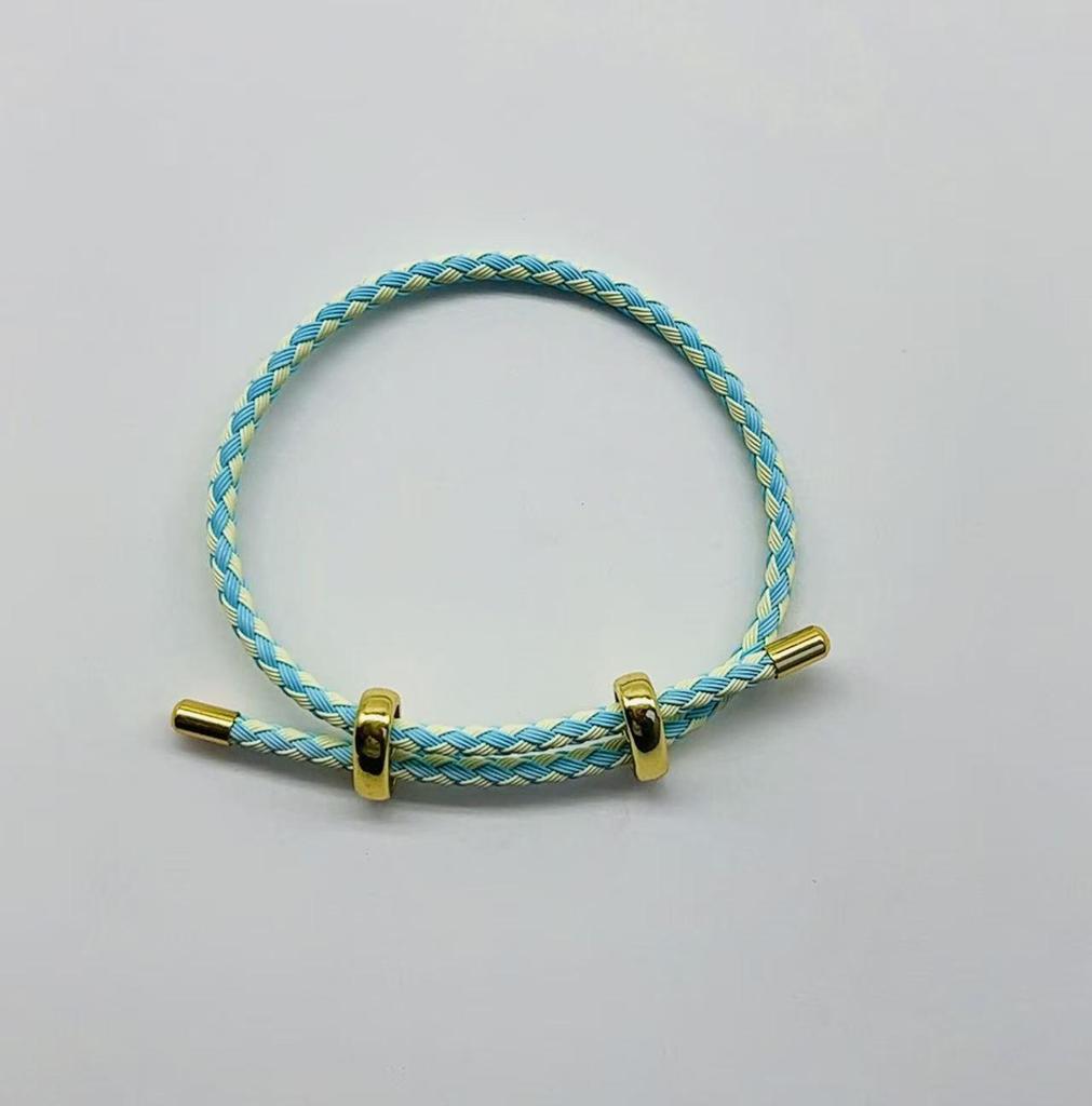 DIY Adjustable Beaded Steel Wire Bracelet with 8-Figure Buckle