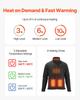 VEVOR Heated Fleece Jacket for Women, Heated Sweatshirt with 7.4V 16000mAh Rechargeable Power Bank Pack, 6 Heating Zones, 3 Temp Levels