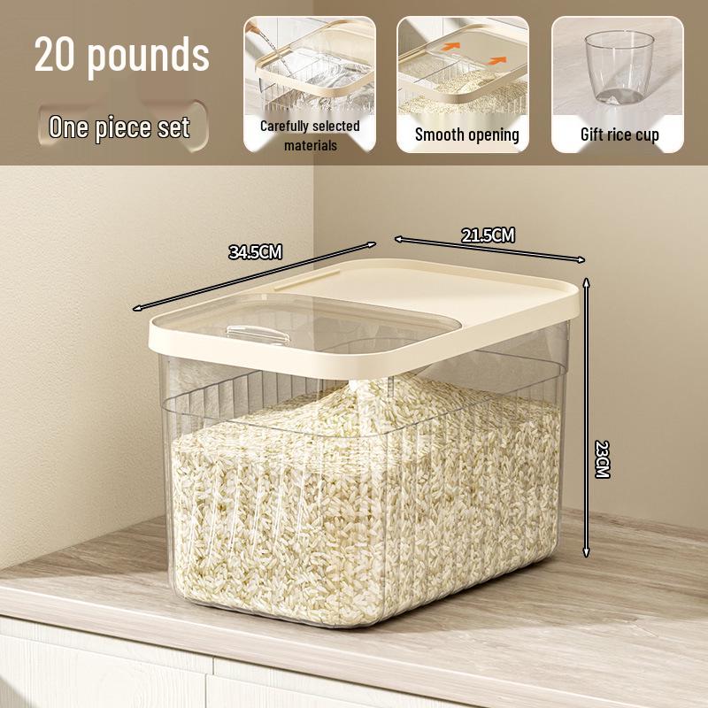 Moisture & Insect-Proof Large Capacity Rice Storage Container | Food Grade, Sealed Grain Box