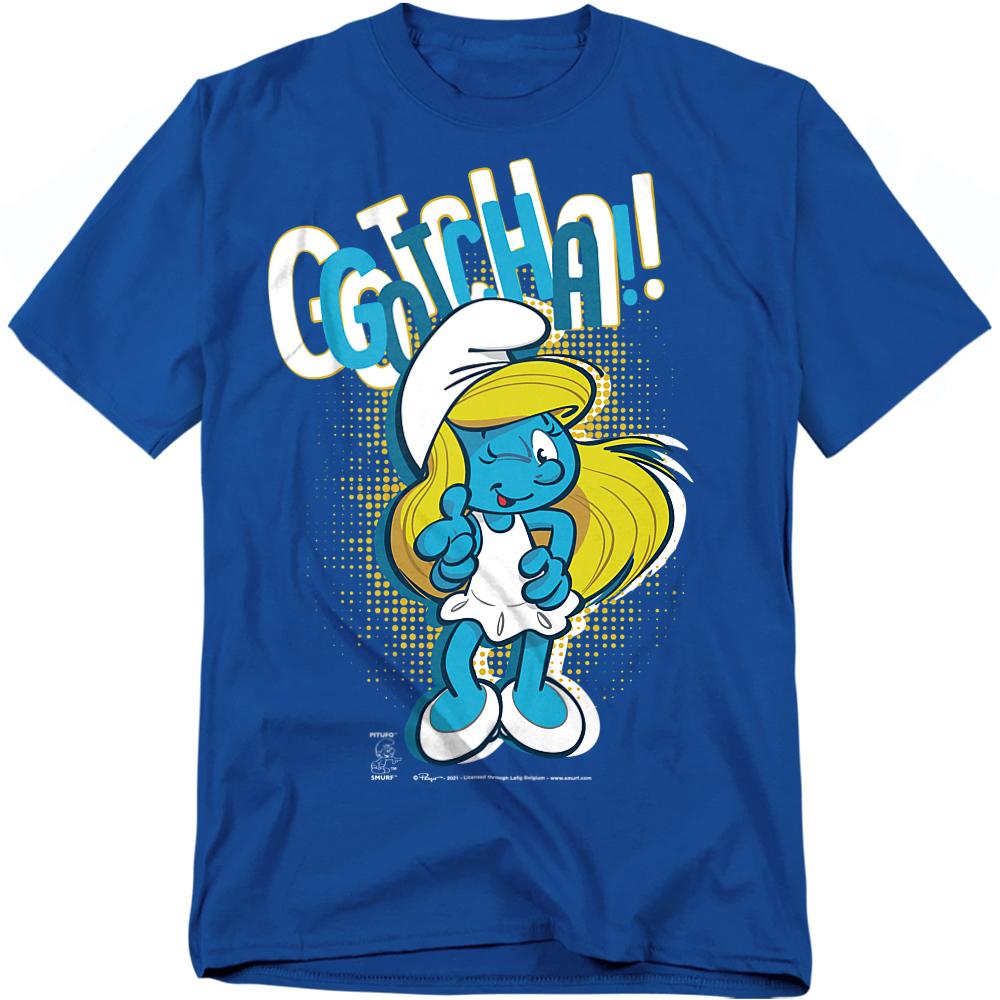 The Smurfs Unisex Adult Gotcha! Smurfette T-Shirt