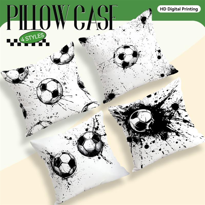 Football Soccer Cushions Pillowcase Printed Polyester 45X45Cm Throw Pillow Cover Decorative Sofa Cushion Pillowslip Home Decor