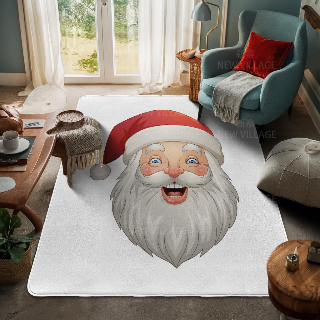 House Entrance Carpet Home Door Mat Living Room Bath Foot Bathroom Non-slip Water Absorption Rugs Bath Merry Christmas Winter