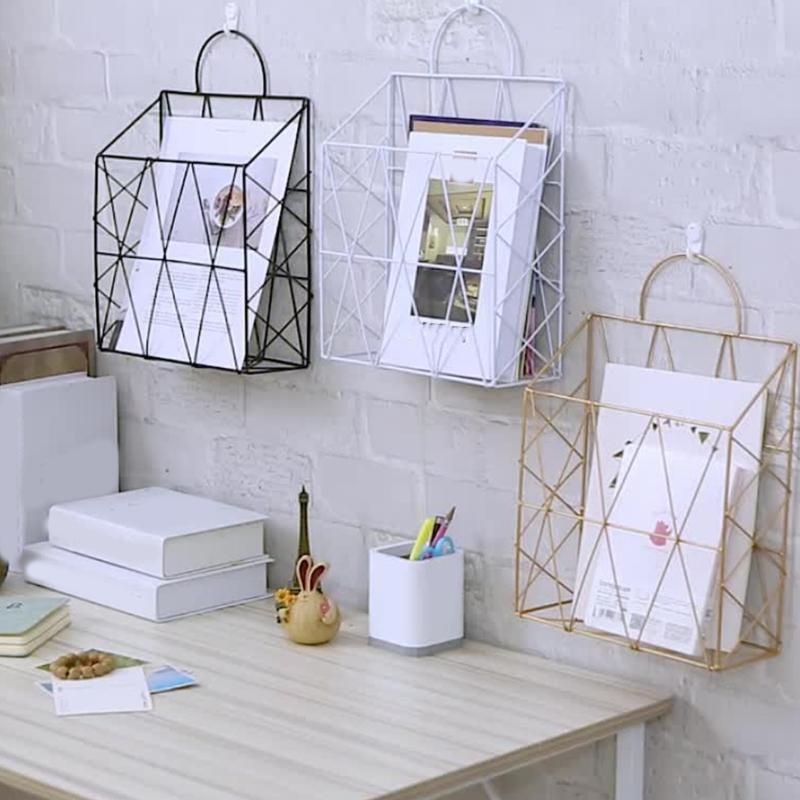 Hängende Wand-Aktenhalter Zeitschriftenaufbewahrung Dokumentenhalter Wand-Organizer Metall-Zeitschriftenständer für Büro und Zuhause