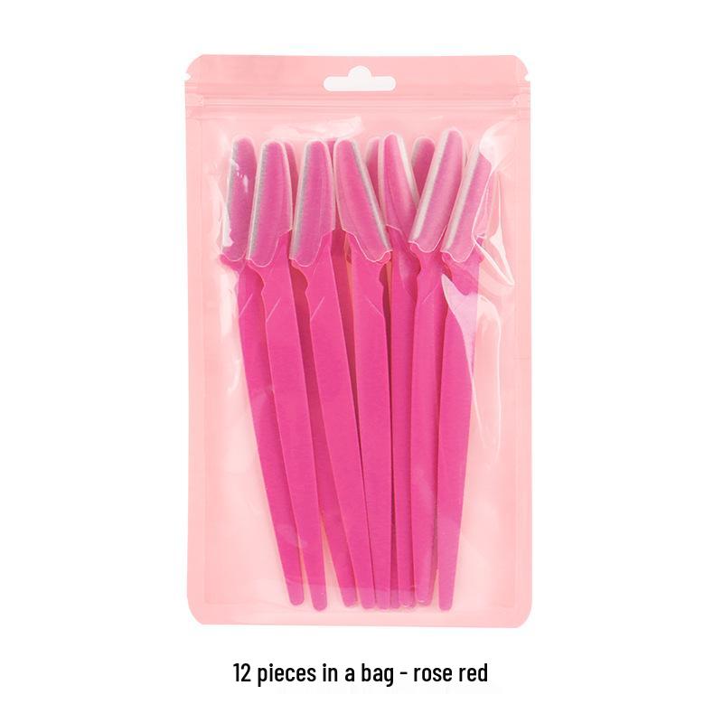 New Stainless Steel Eyebrow Razor: Straight Handle Trimmer for Precise Hair Removal.