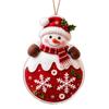 2D Acrylic Hanging Ornament with Snowman, Santa and Designs, Christmas Holiday Door Handle Hanging Decoration for Home
