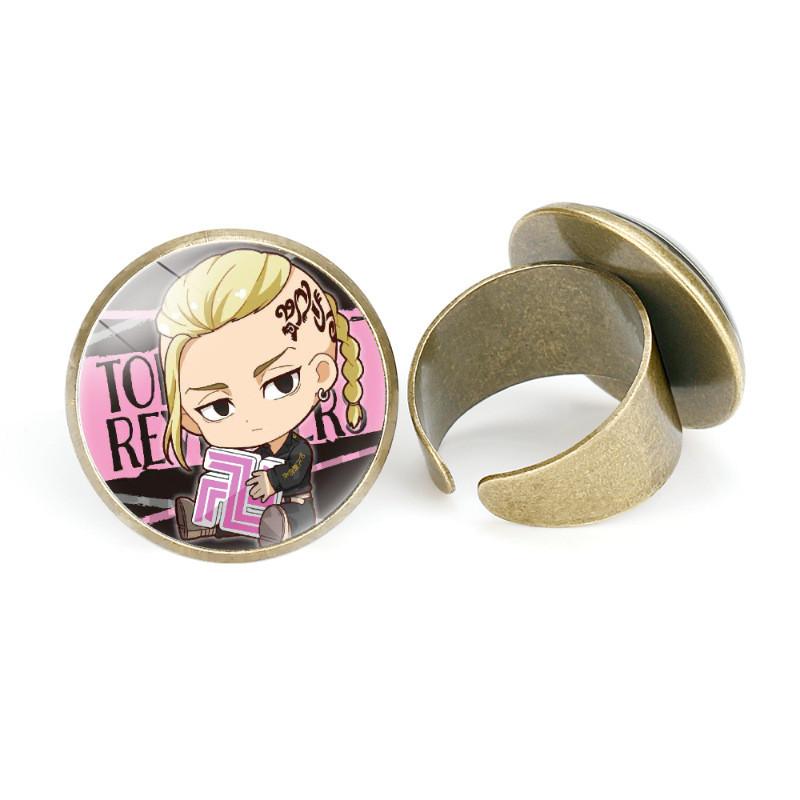 

Универсальное регулируемое кольцо Tokyo Revengers, идеально подходящее для мужчин и женщин, поклонников аниме Color3