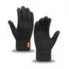 iwarm love warm camel wool men's winter wool gloves piled thickened knitted touch screen gloves