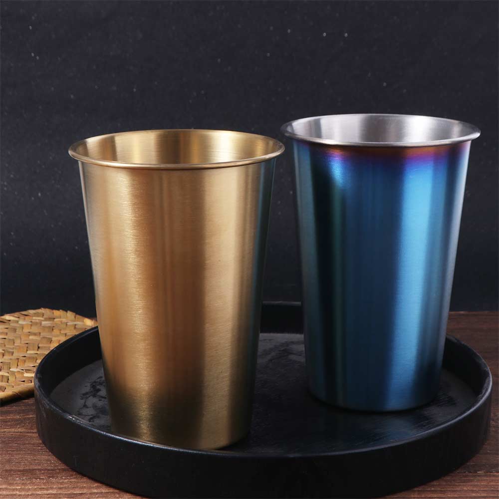 400/500ML Stainless Steel Cup Thickened Drinking Cup Wine Cup Beer Cup Kitchen