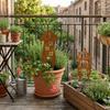 Mushroom House-Shaped Mushroom Garden Inserts Metal Rusty Mushroom Plaque  Courtyard Balcony