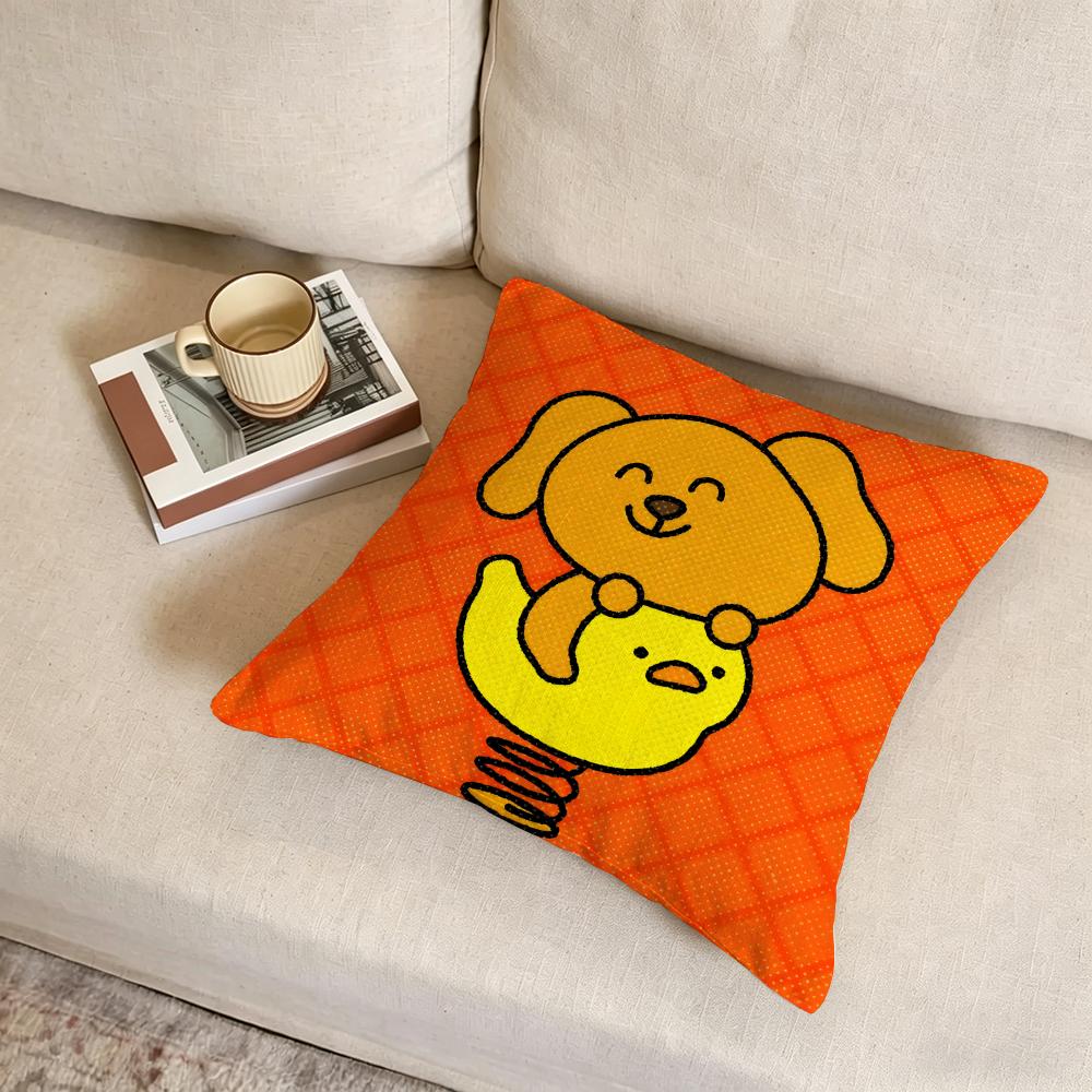 B-Big Silly Dog Cushion Cover Fabric Soft Furnishing,Pillowcase, Cushion Cover, Sofa Pillow, Home Decoration