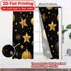 2D Flat Printing  2pcs Golden New Year(2) Contemporary Modern Curtains Versatile Fabric Curtains Decorations Outdoor Suitable for