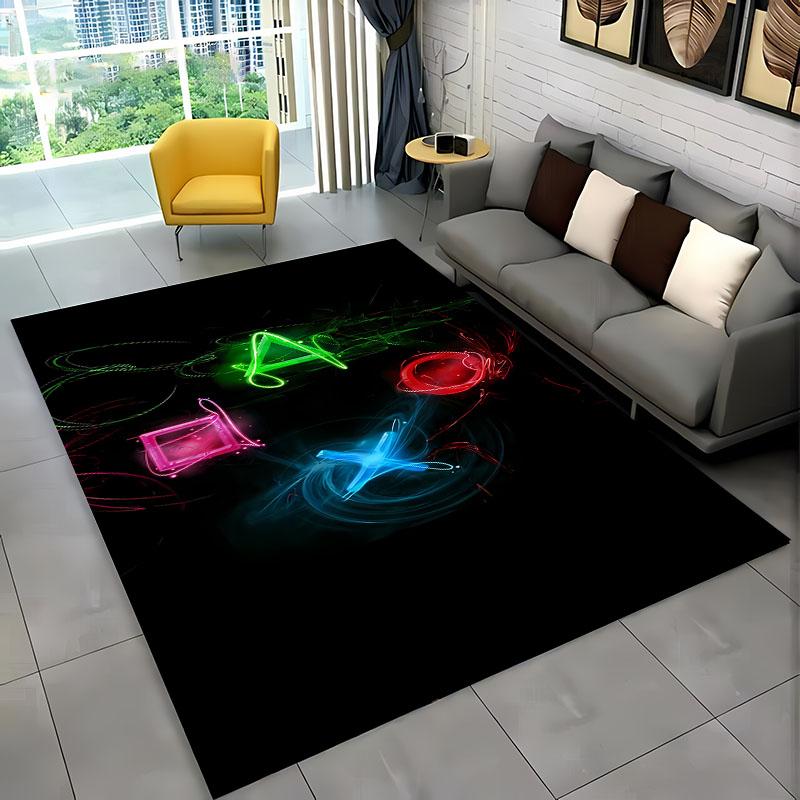 

Cartoon Gamer Gamepad Rug Non-Slip Floor Mat for Kids Bedroom Living Room Sofa Kitchen Decor 40x60cm (16x24in)