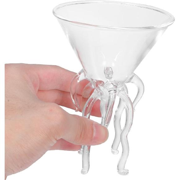 Hemoton 2pcs Octopus Cocktail Glass Creative Drinkware Bar Goblet Tools Snifters Unique Margarita Glasses Toasting Goblet Tumbler for Kitchen Bar
