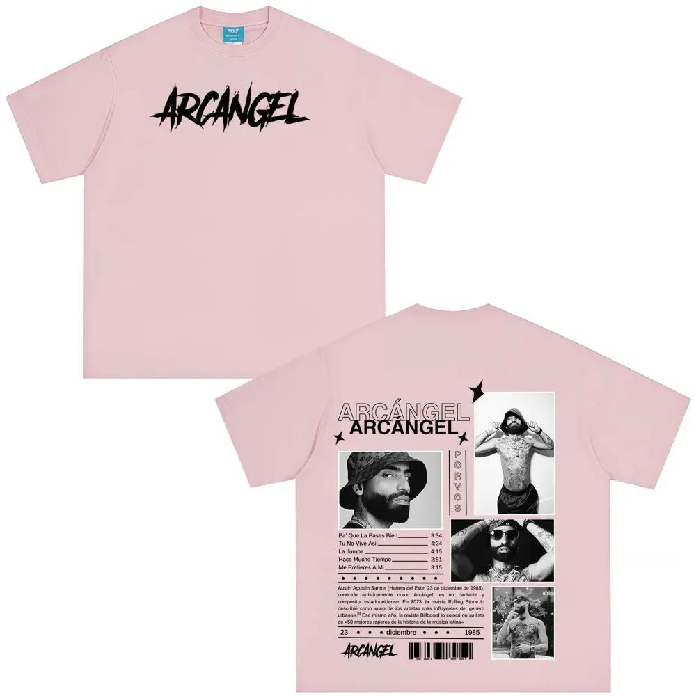 Rapper Arcangel Album 2025 T Shirt Unisexs Wounisex Clothing Hip Hop Fashion Oversized Short Sleeve Tshirt  Cotton Tshirts Fan Gift