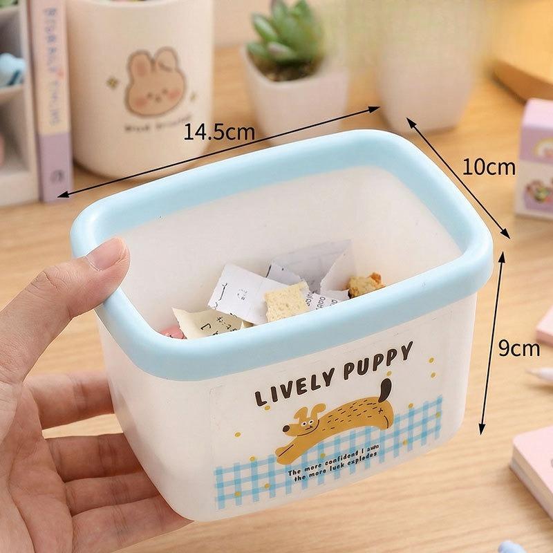Exquisite Cartoon-style Cute Desktop Trash Can, Cute Storage Cylinder, Dormitory, Household, Office Use, Desk Stationery