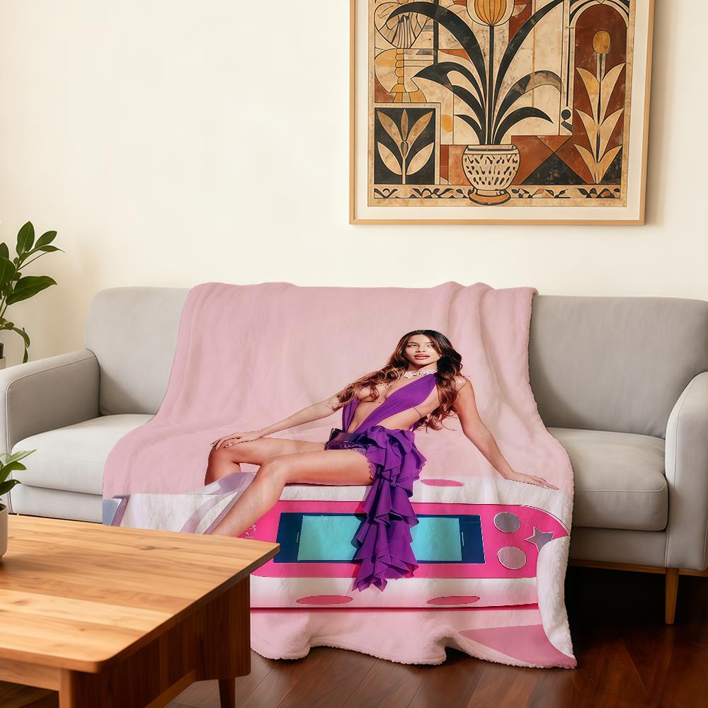 

Singer E-Emilia Mernes Mp3 Blanket Super Warm Comfortable Plush Throw Blanket Child Home Sofa Bedroom Gift 30x40in
