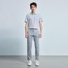 Lilang Men's Striped Short Sleeve Business Casual Shirt