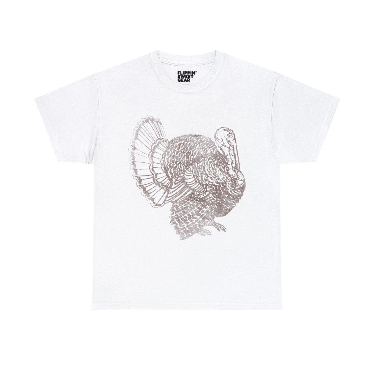 Retro Turkey Graphic Tee Shirt L