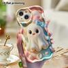 Phone Case: 2D flat design suitable for iPhone 18 17 16 15 14 13 Pro protective case, little ghost, perfect Christmas and Halloween holiday gift