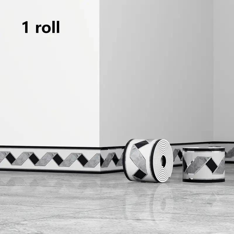 1PZ 5m x 10cm Battiscopa Autoadesivo Ispessimento Schiuma Flessibile Adesivi Murali Nastro Vita per Davanzale Scale