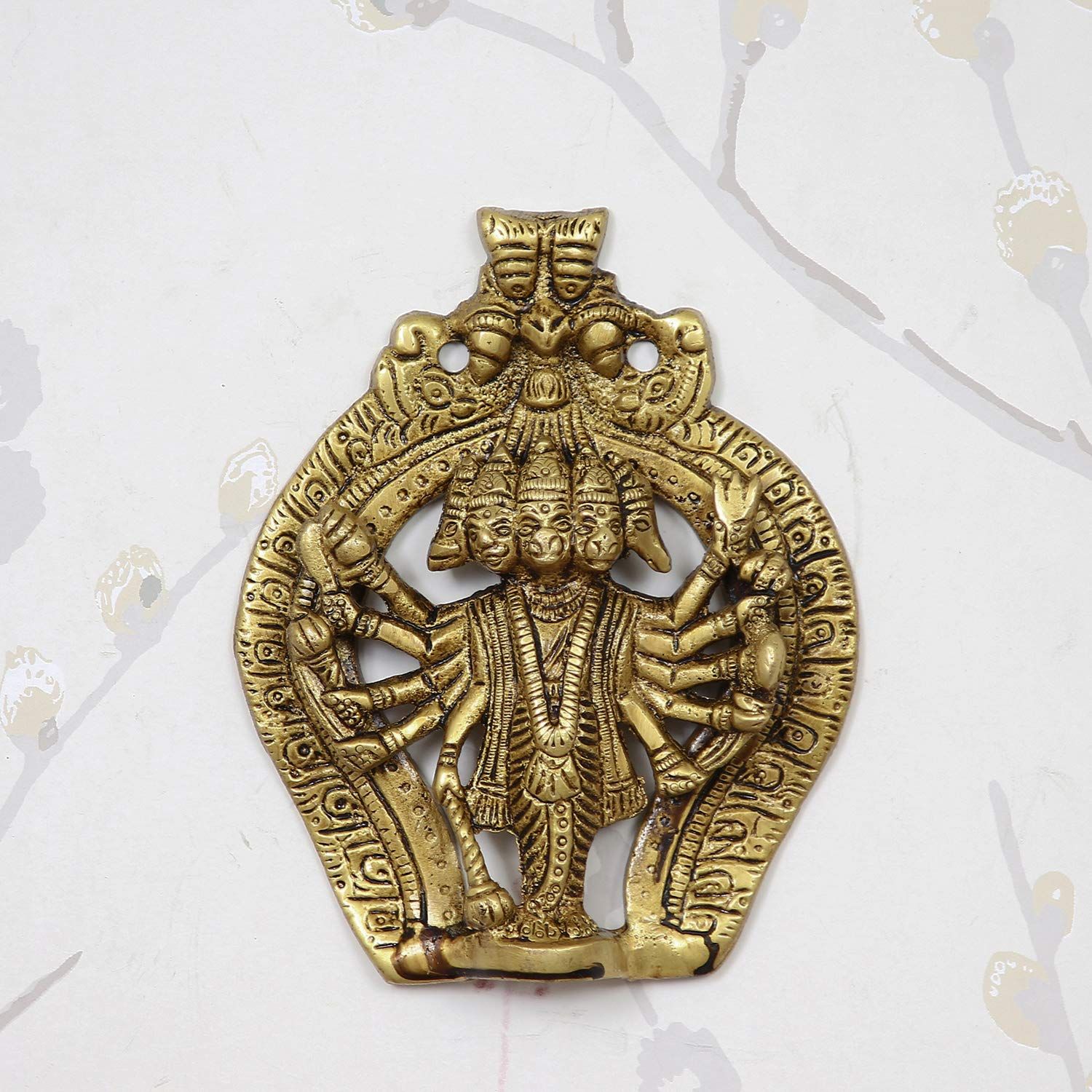 CraftIndia Panchmukhi Lord Hanuman Brass Idol Statue