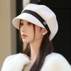 New Hat Women's Autumn and Winter Fashion Bucket Hat Warm Ear Protector Octagonal Beret