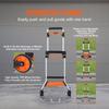 Folding Hand Truck, 309 Lbs Load Capacity, Aluminum Portable Cart, Convertible Hand Truck and Dolly with Telescoping Handle and PP+TPR Wheels, Ultra