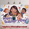 2D Teacher's Day Backdrop for Classroom and School Celebration Party