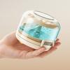 2-in-1 Denture Cleaning Box Hand Cranked Braces Storage Box Orthodontic Retainer Box  Travel Use
