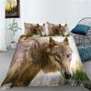 Wolf Series Independent Website Polyester Quilt Cover Pillowcase Two Or Three Piece Set Digital Printing