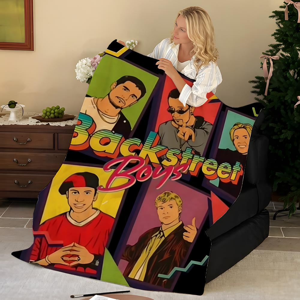 Music B-Backstreet B-Boys Throw Flannel Blanket, Soft Warm, Durable & Washable Cute Cool
