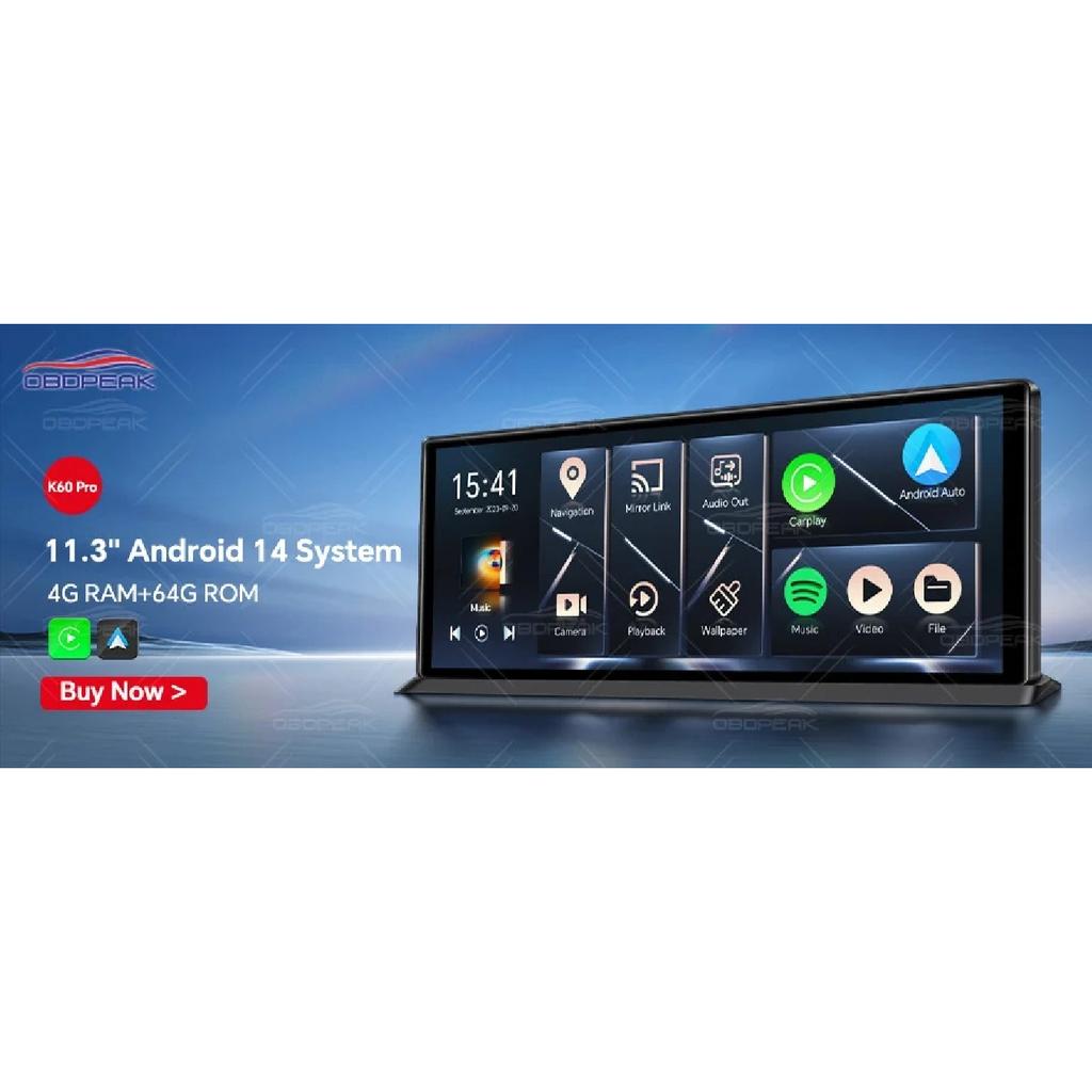 11.26" 3 Cameras 4K GPS WIFI Dash Camera Mirror Dual Lens IPS Screen Car Camera Drive Recorder Stream RearView Mirror Car Dvr
