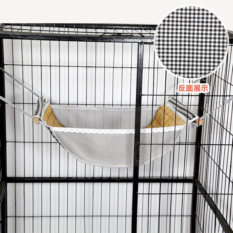 Hanging Cat Hammock Bed With Cooling Mat Side Indoor Cats Breathable Dual-Sided Pet Swing Nest