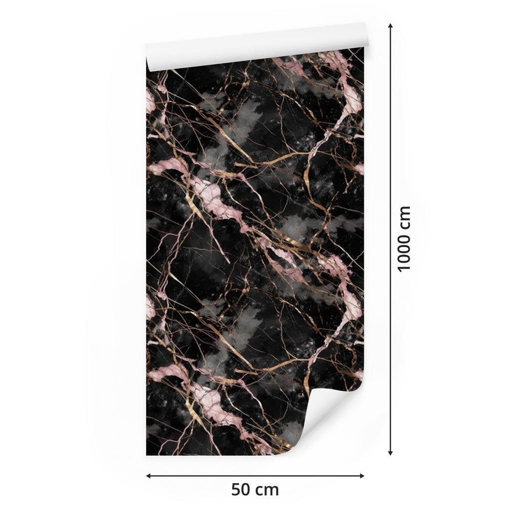 Marble Wallpaper Brown, Black and Graphite for Living Room and Bedroom 50x1000