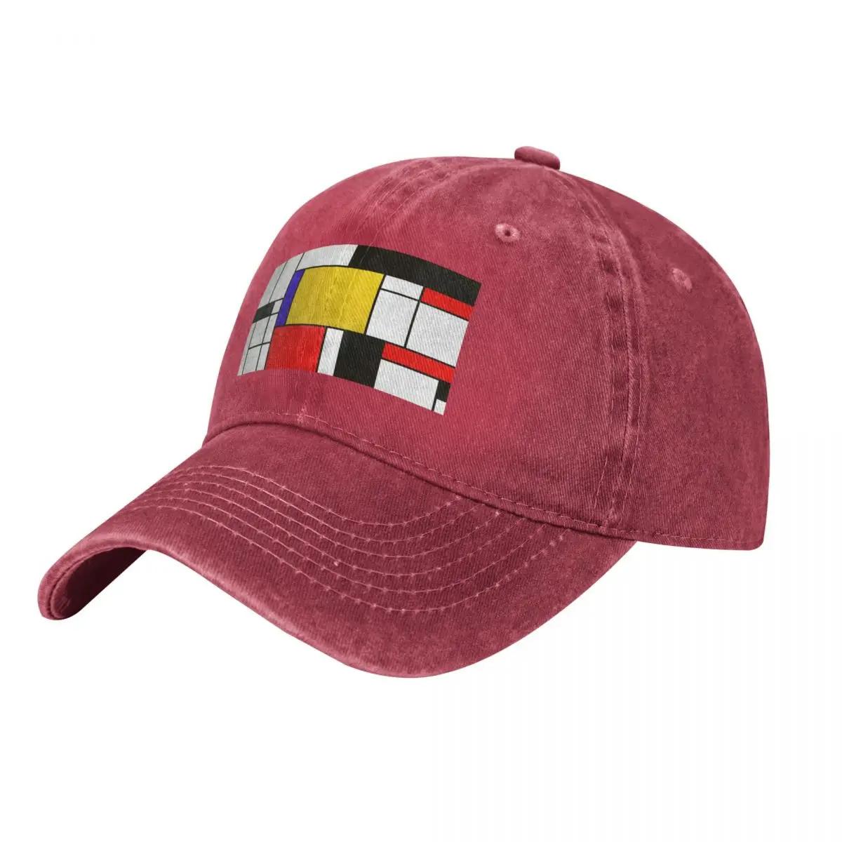Mondrian Style Abstract Art Baseball Cap fishing caps Unisex Icon Christmas Hat Kids Hat Golf Women Unisexs