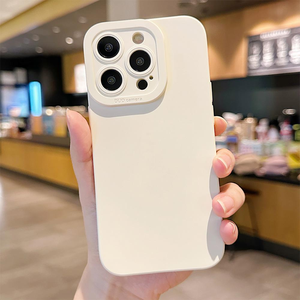 

High-end Black Shockproof Silicone Phone Case For iPhone 17 16 15 14 XS XR 7 8 Plus 13 12 11 Pro Max Men Protect Lens TPU Funda iPhone 16 Pro