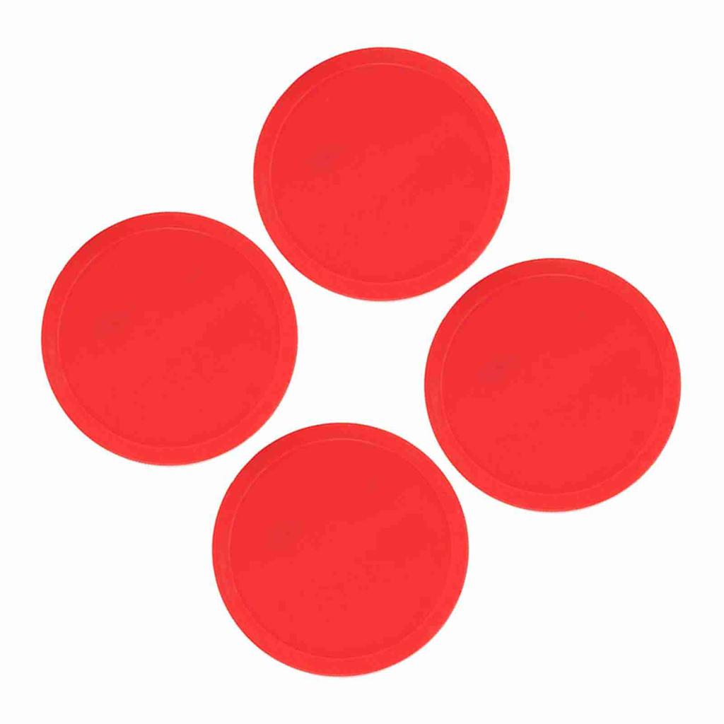 4 Pcs Plastic Air Ice Hockey Pucks Piece Replaceable for Tables Game Equipment(L)