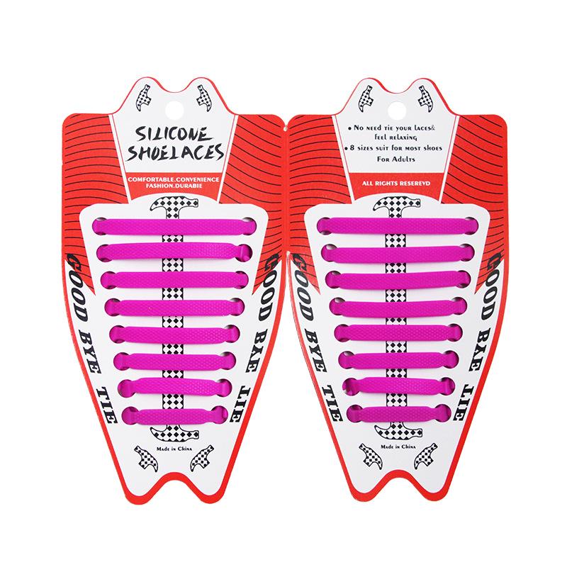 Lacets de chaussures créatifs en silicone élastique avec marteau