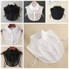 Fashion White Lace Fake Collar Black Vintage Shawl Detachable Front Tie Elegant Iris Blouse Shoulders Fake Collar Ladies