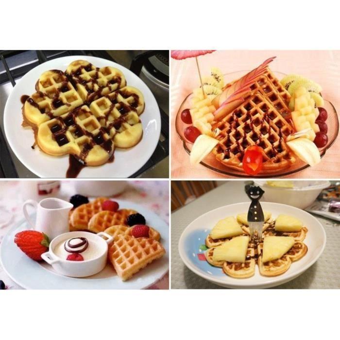 Waffle Mold - Red - Silicone - 18cm - 5 Heart-Shaped Holes - Dishwasher Safe