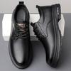 Men Leather Shoes Spring British Thick Soled Casual Derby Shoes Men Formal Wear Wedding Workwear Low Top
