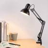 E27/E26 Led Bulb Lamps Table Black Desk Light AC85-265V Flexible Swing Arm Clamp Mount Lamp Office Studio Home Desk Lamps ZM107
