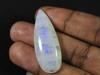 Natürlicher Regenbogen-Mondstein Feuerkristall Birnen-Cabochon loser Edelstein 14X44X8MM SK-897