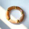 Mixed Color Bamboo Tube Acrylic Elastic Bracelets For Women Men  Resin Chunky Elbow Beaded Bangle Stack